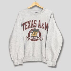 Vintage NCAA Texas A&M Aggies Mascot Sweatshirt, Texas A&M University Shirt Tee